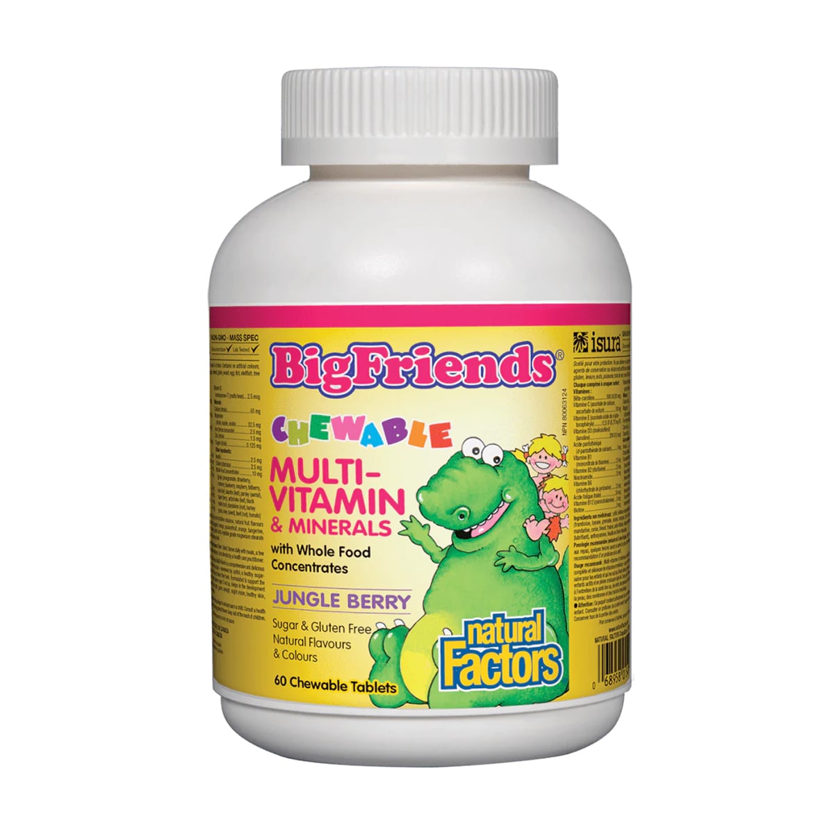 Мультивітаміни та мінерали для дітей Natural Factors Multi-Vitamin &amp; Minerals зі смаком ягід, 60 жувальних таблеток